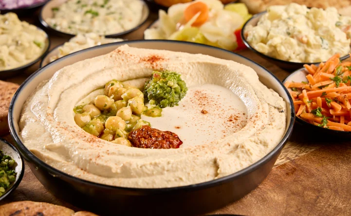 Flame Mediterranean food presentation