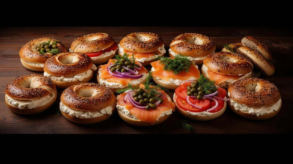 Bagel Cove food and menu presentation
